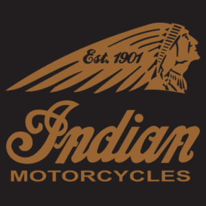 USA Retro Vintage Indian Motorcycle Logo - Patch Beanie Design