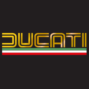 Modern Ducati Logo Italian Flag Colours - Patch Beanie  2 Design