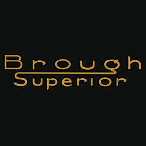 Retro Vintage Classic British Motorcycle Marque Brough Superior Logo - AWDis College Hoodie Design